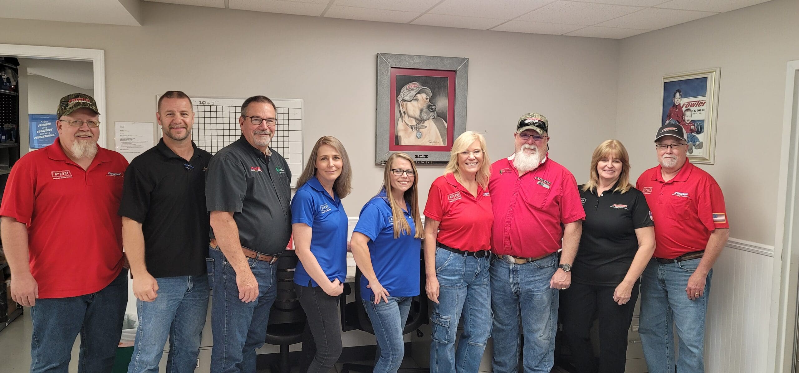 fowler heating and cooling office team